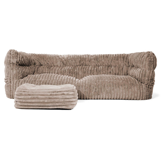 The 3 Seater Albert Sofa Bean Bag 2.0 - Ultra Plush Cord Minky 02