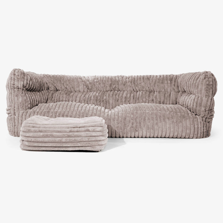 The 3 Seater Albert Sofa Bean Bag 2.0 - Ultra Plush Cord Minky 02