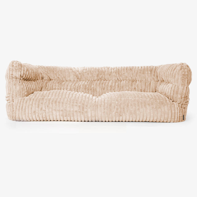 The 3 Seater Albert Sofa Bean Bag 2.0 - Ultra Plush Cord Peach 01
