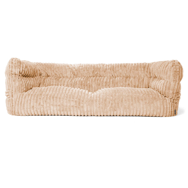 The 3 Seater Albert Sofa Bean Bag 2.0 - Ultra Plush Cord Peach 01