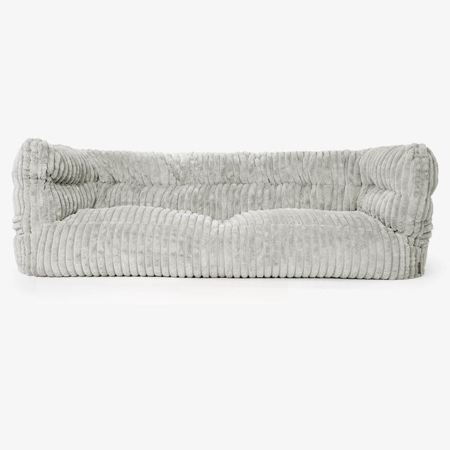 The 3 Seater Albert Sofa Bean Bag 2.0 - Ultra Plush Cord Sage Green 01