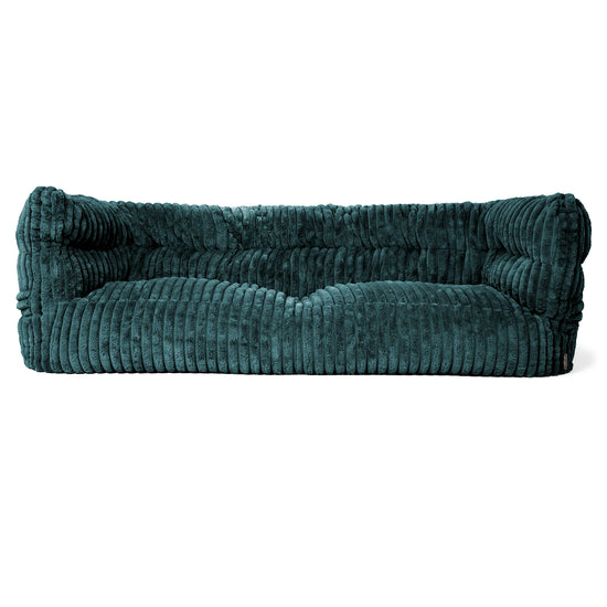 The 3 Seater Albert Sofa Bean Bag 2.0 - Ultra Plush Cord Teal 01
