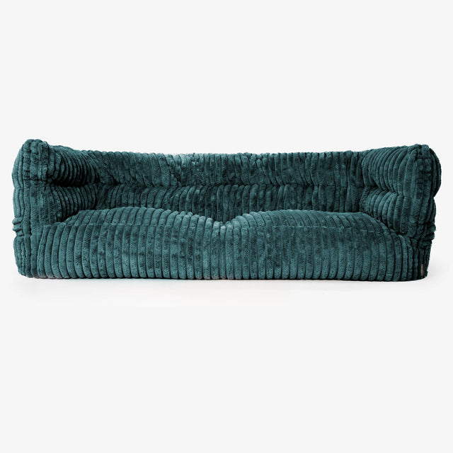 The 3 Seater Albert Sofa Bean Bag 2.0 - Ultra Plush Cord Teal 01