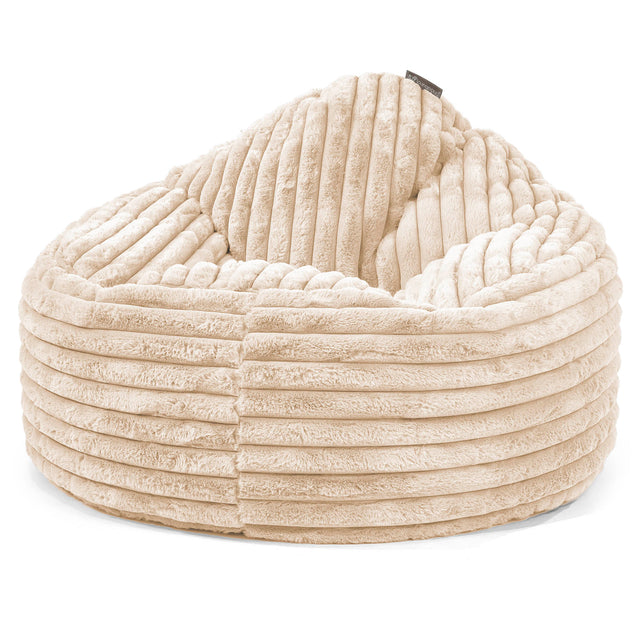 Archi Bean Bag Chair - Ultra Plush Cord Cream 01