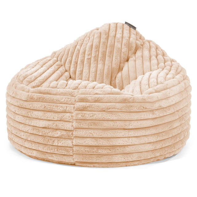 Archi Bean Bag Chair - Ultra Plush Cord Peach 01