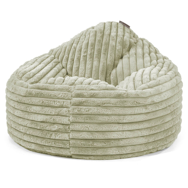 Archi Bean Bag Chair - Ultra Plush Cord Sage Green 01
