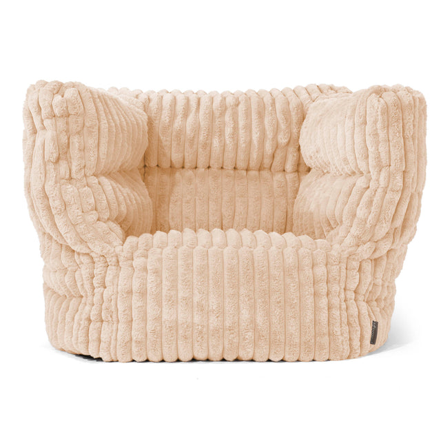 Albert Bean Bag Armchair 2.0 - Ultra Plush Cord Peach 01