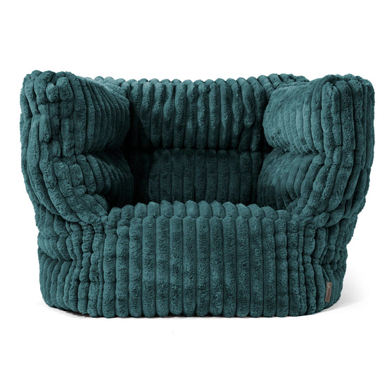Albert Bean Bag Armchair 2.0 - Ultra Plush Cord Teal 01