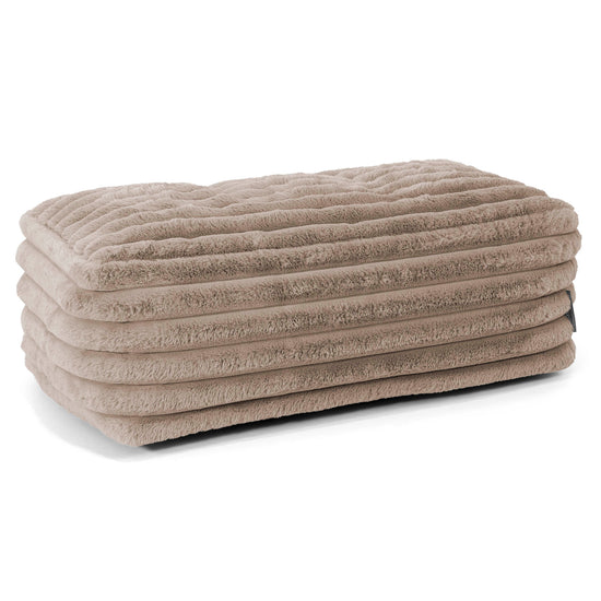 Large Footstool - Ultra Plush Cord Minky 01