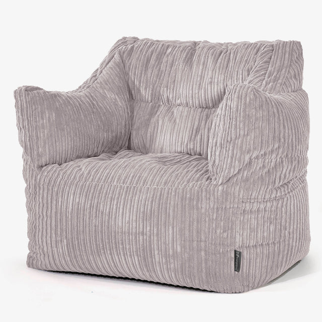 Victor Bean Bag Armchair - Cord Aluminium Silver 01
