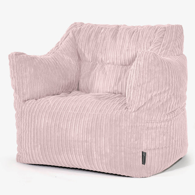 Victor Bean Bag Armchair - Cord Blush Pink 01