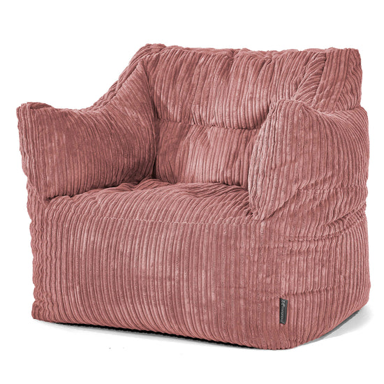 Victor Bean Bag Armchair - Cord Peach 01