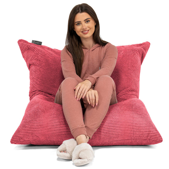 XL Pillow Bean Bag - Pom Pom Pastel Red 02