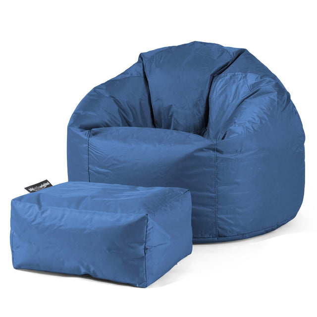 Outdoor Classic Bean Bag Chair - SmartCanvas™ Navy Blue 02