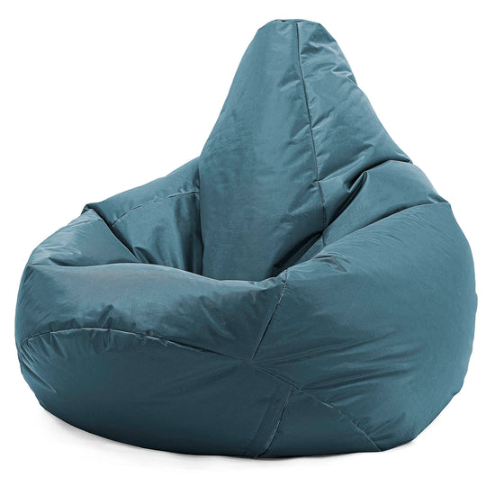 Outdoor Highback Bean Bag Chair - SmartCanvas™ Petrol Blue 02