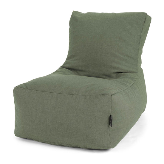 Outdoor Lounger Bean Bag Chair - Sunbrella Olive Green 01