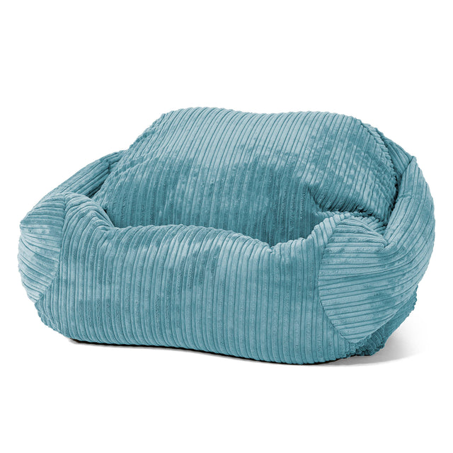 Sabine Bean Bag Armchair - Cord Aegean Blue 01