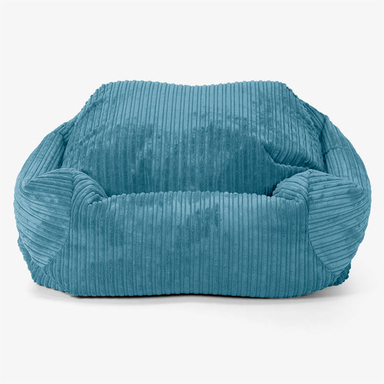 Sabine Bean Bag Armchair - Cord Aegean Blue 02