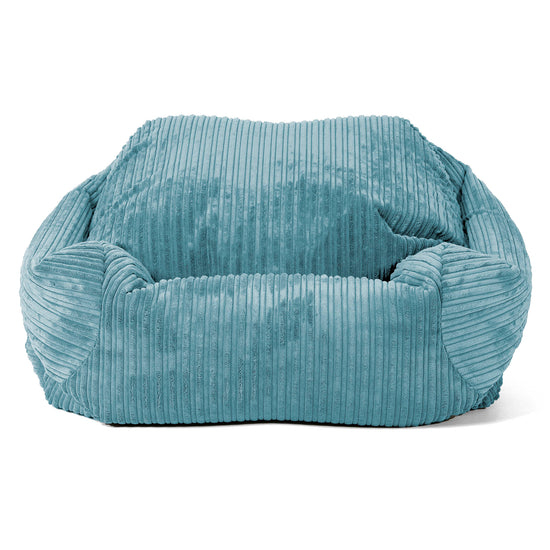 Sabine Bean Bag Armchair - Cord Aegean Blue 02