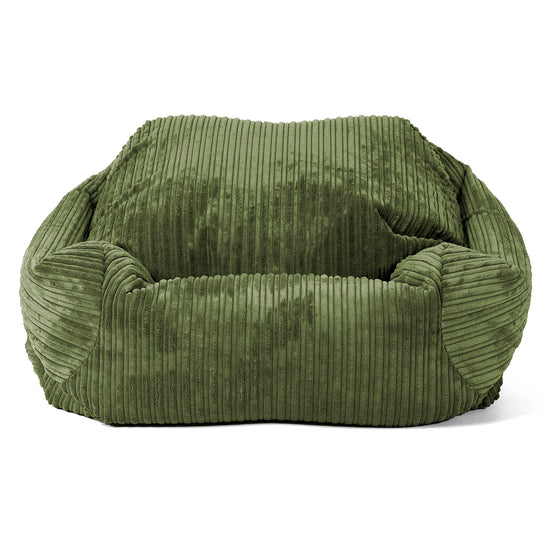 Sabine Bean Bag Armchair - Cord Forest Green 02