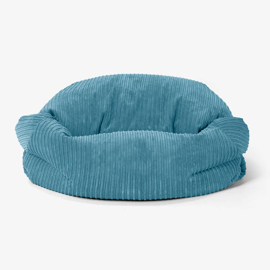 Sabine Bean Bag Sofa - Cord Aegean Blue 02