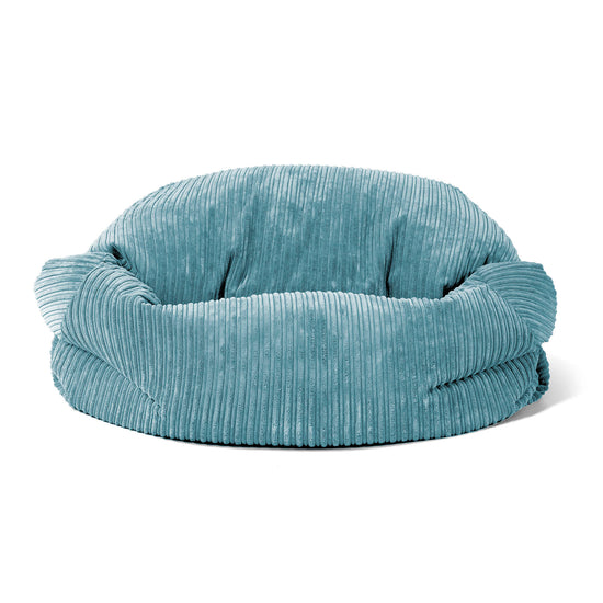 Sabine Bean Bag Sofa - Cord Aegean Blue 02