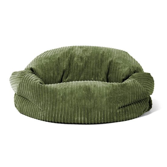 Sabine Bean Bag Sofa - Cord Forest Green 02
