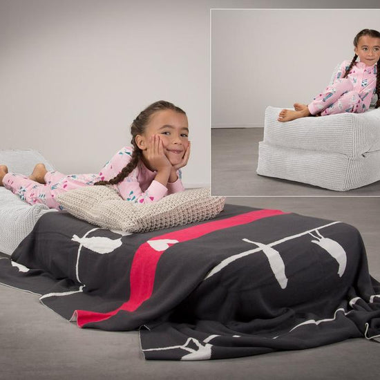 Avery - Single Futon Chair Bed, Folding Bed, Guest Bed By Lounge Pug, Pom Pom Ivory