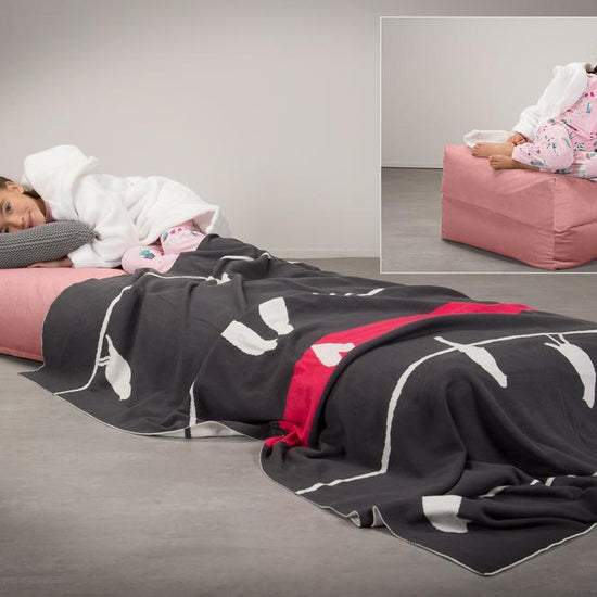 Avery - Single Futon Chair Bed, Folding Bed, Guest Bed By Lounge Pug, Velvet Rose Pink