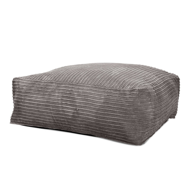 Lounge Pug, CloudSac 250 - Memory Foam Ottoman Pouf, Cord Graphite