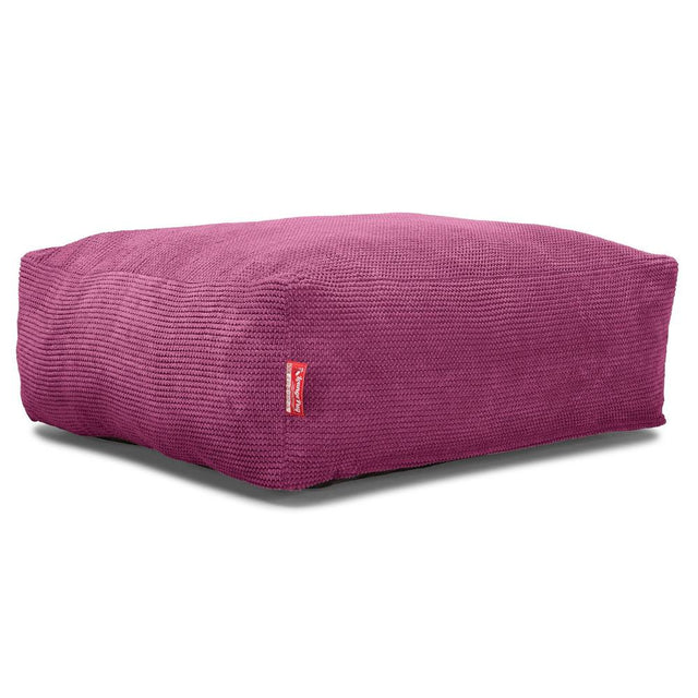 Lounge Pug, CloudSac 250 - Memory Foam Ottoman Pouf, Pom Pom Pink