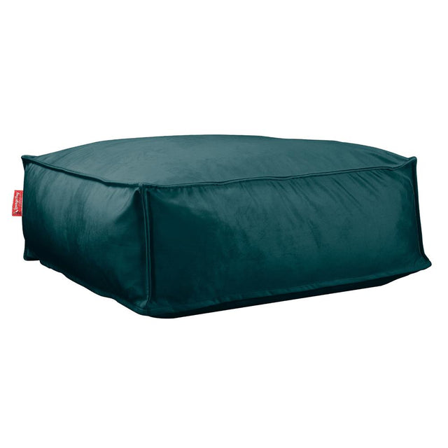 Lounge Pug, CloudSac 250 - Memory Foam Ottoman Pouf, Velvet Teal