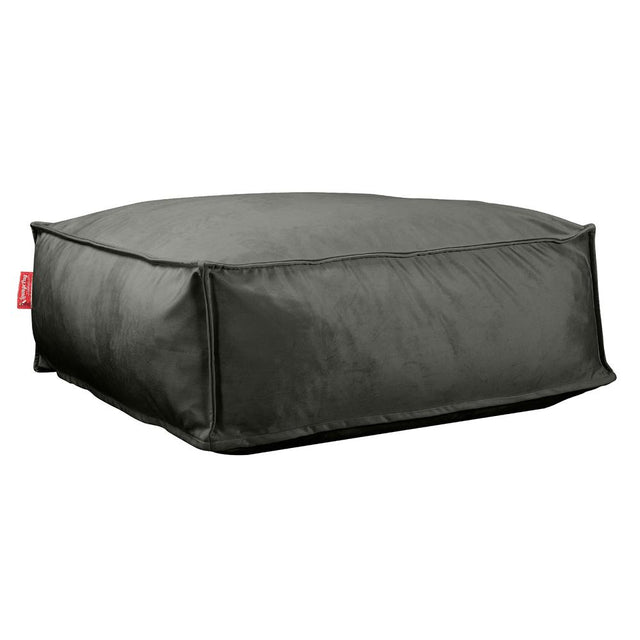 Lounge Pug, CloudSac 250 - Memory Foam Ottoman Pouf, Velvet Graphite
