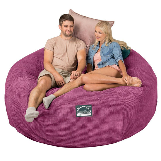 CloudSac 3000 XXL King Sized Memory Foam Beanbag Sofa - Pom Pom Pink 04