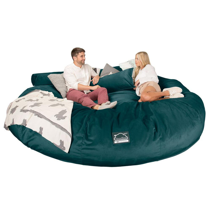 CloudSac 5000 XXXXXL Titanic Memory Foam Beanbag Sofa - Velvet Teal 04