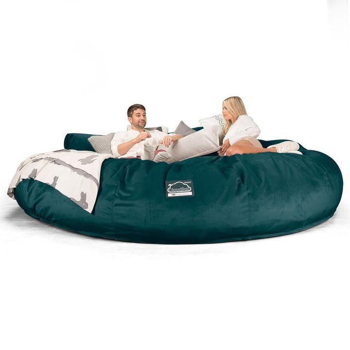 CloudSac 5000 XXXXXL Titanic Memory Foam Beanbag Sofa - Velvet Teal 05