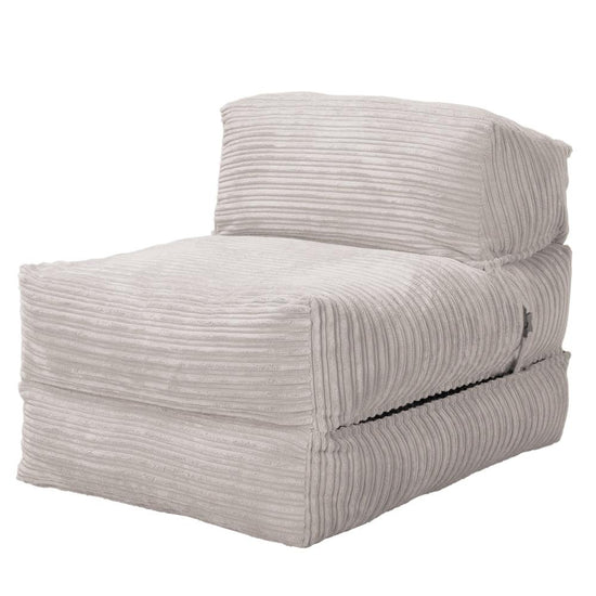 Avery - Single Futon Chair Bed, Folding Bed, Guest Bed By Lounge Pug, Cord Ivory