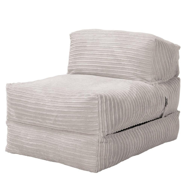 Avery - Single Futon Chair Bed, Folding Bed, Guest Bed By Lounge Pug, Cord Ivory