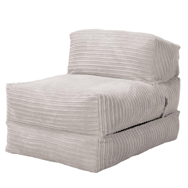 Avery - Single Futon Chair Bed, Folding Bed, Guest Bed By Lounge Pug, Cord Ivory