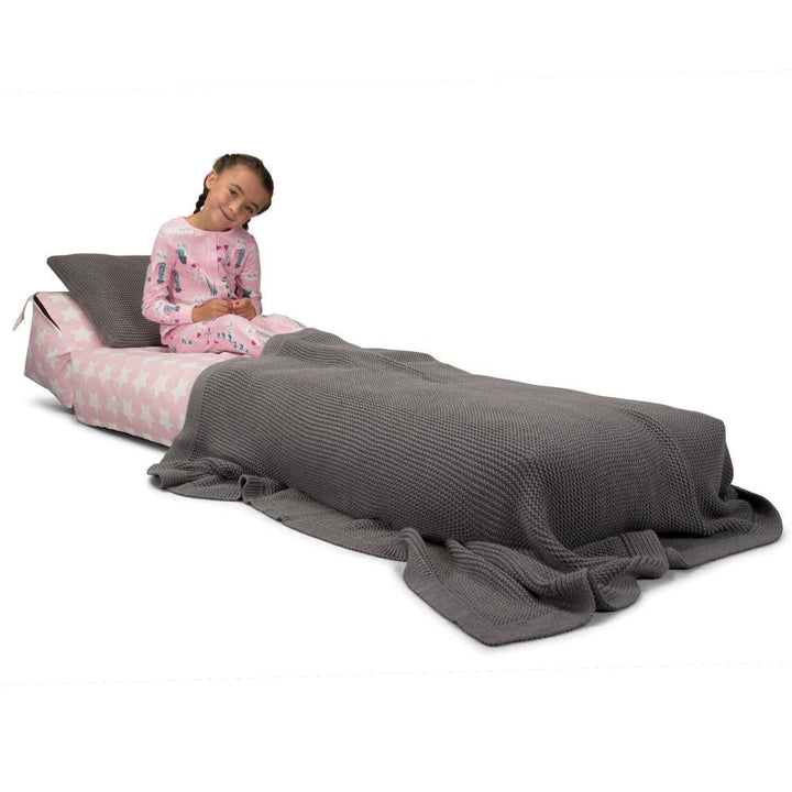 Avery - Single Futon Chair Bed, Folding Bed, Guest Bed By Lounge Pug, Prints Pink Star