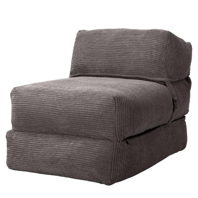Avery - Single Futon Chair Bed, Folding Bed, Guest Bed By Lounge Pug, Pom Pom Charcoal