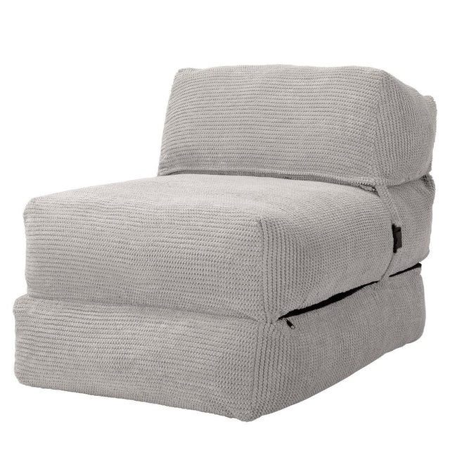 Avery - Single Futon Chair Bed, Folding Bed, Guest Bed By Lounge Pug, Pom Pom Ivory