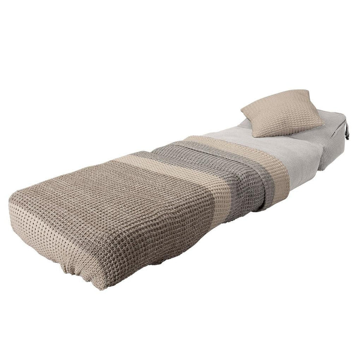 Avery - Single Futon Chair Bed, Folding Bed, Guest Bed By Lounge Pug, Pom Pom Ivory