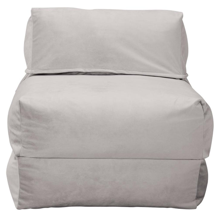 Avery - Single Futon Chair Bed, Folding Bed, Guest Bed By Lounge Pug, Velvet Silver