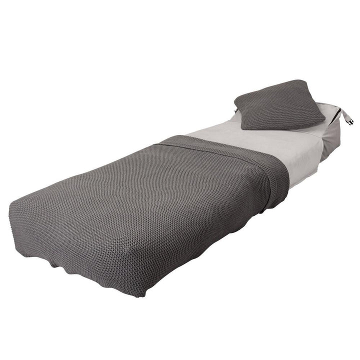 Avery - Single Futon Chair Bed, Folding Bed, Guest Bed By Lounge Pug, Velvet Silver