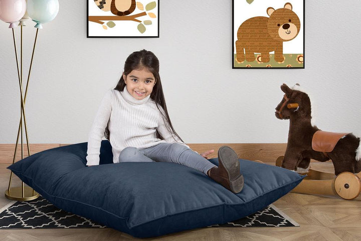Junior Children's Beanbag - Velvet Midnight Blue 02