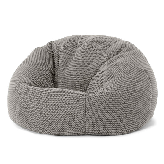 LOUNGE PUG - ELLOS KNIT - Kids' Bean Bag Chairs - CLASSIC Gaming Chair Beanbags - GRAPHITE GREY
