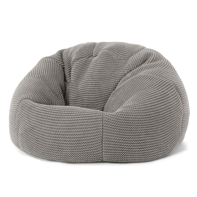 LOUNGE PUG - ELLOS KNIT - Kids' Bean Bag Chairs - CLASSIC Gaming Chair Beanbags - GRAPHITE GREY