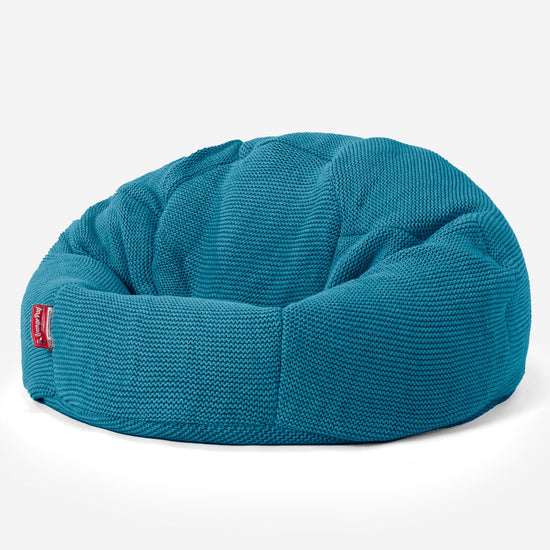 LOUNGE PUG - ELLOS KNIT - Bean Bag Chairs - CLASSIC Gaming Chair Beanbags - PETROL BLUE