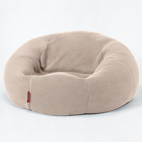 LOUNGE PUG - ELLOS KNIT - LUXURY Bean Bag SOFA - CLASSIC SOFA Beanbags UK - CREAM
